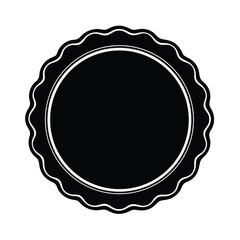 black vector silhouette vintage plate illustration 