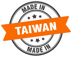Fototapeta premium Made in Taiwan round sign. Made in Taiwan stamp.