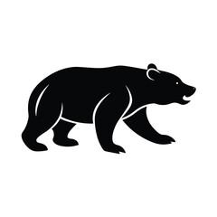 silhouette vector illustration  of bear
