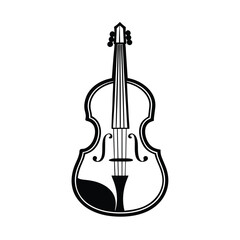 Naklejka premium outline of a classical cello line art vector