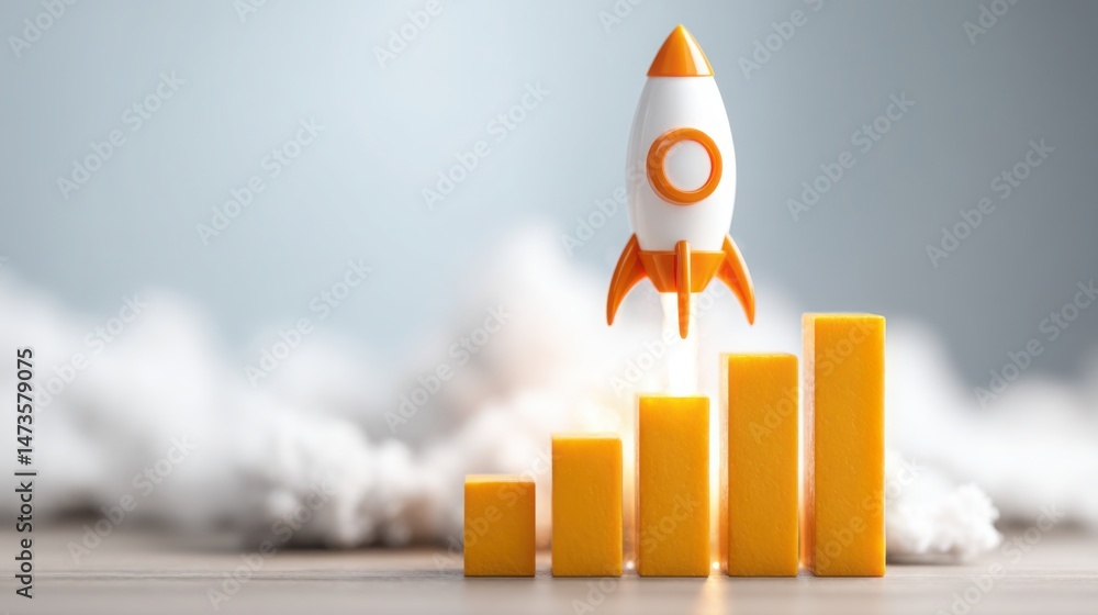 Poster conceptual illustration representing accelerating adoption icon to enhance usage rate and drive enga