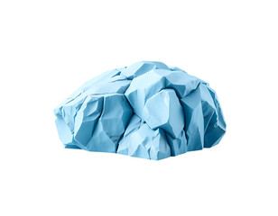 Naklejka premium 3D rendered iceberg isolated on transparent background