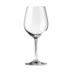 Elegant empty wine glass on studio shot pub cafe life clear drink white on transparent background