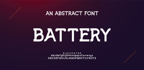 Design Modern abstract digital alphabet font. Minimal technology typography, Creative urban sport fashion futuristic font and with numbers. vector illustration.
