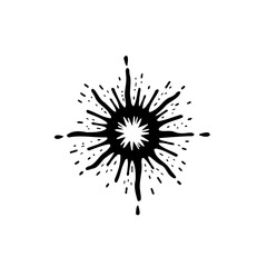 Abstract starburst illustration with radiating lines, modern and captivating design