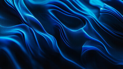 Obraz premium mesmerizing abstract background featuring flowing blue waves that create sense of depth and movement, evoking tranquil and calming atmosphere