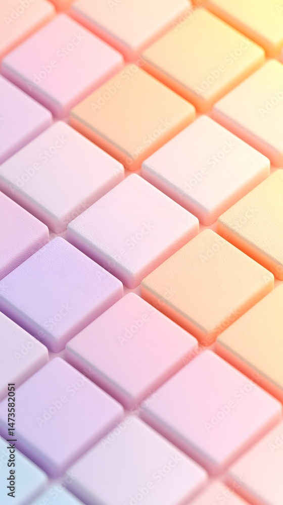 Poster pastel gradient blocks diagonal pattern