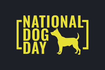National Dog in August. Holiday concept vector.