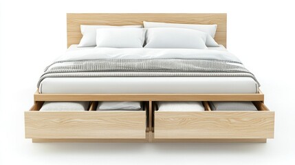 Under-bed storage drawers isolated on white background