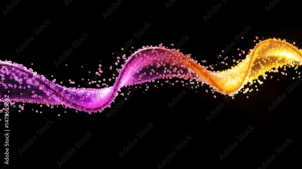 Poster dna strand and data processing visualizes lifes complexity against a black background, dna strand an
