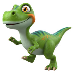 Fototapeta premium Cartoon dinosaur character image 3 d cute and playful