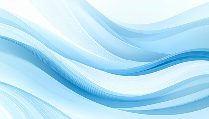Flowing curves of blue create a soft, layered, and airy visual effect