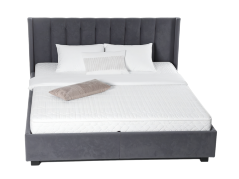 Inviting bedroom decor, a serene bed with perfectly arranged pillows for ultimate comfort and relaxation