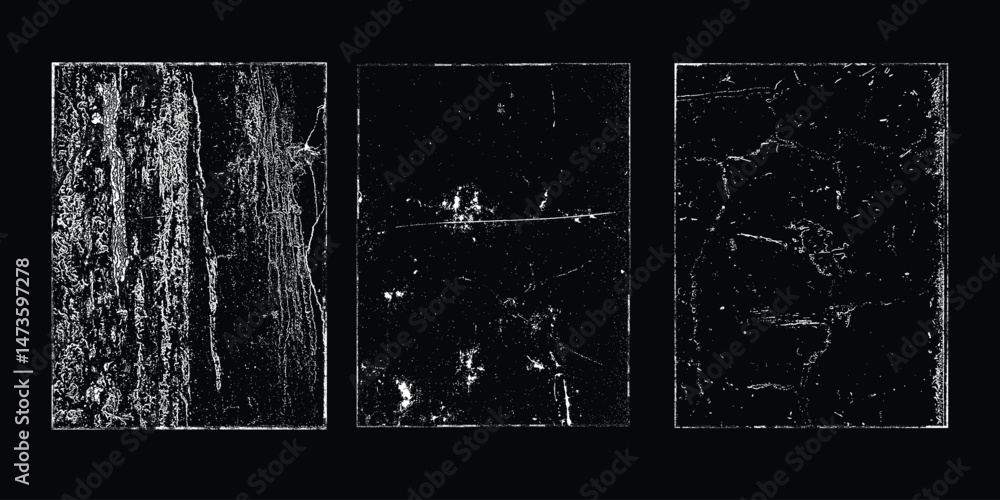 Poster grunge urban backgrounds set.texture vector.dust overlay distress grain ,simply place illustration o
