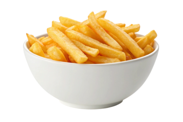 french fries in a white bowl