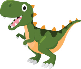 Cute dinosaur Tyrannosaurus rex cartoon characters
