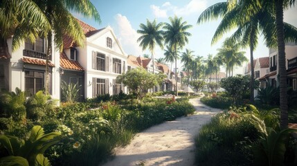Fototapeta premium Luxury Tropical Villas: A Paradise Getaway