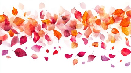 Colorful autumn leaves in motion
