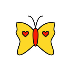  Bi-Flag Butterfly Icon for Transformation and Freedom.