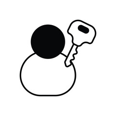 Account Help icon vector stock illustration