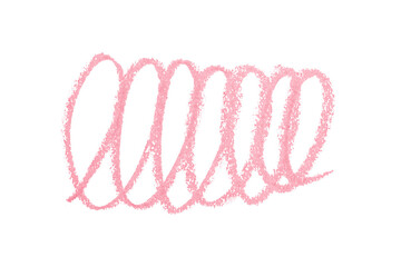 Pink pencil line isolated on transparent background