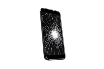 Smartphone screen shattered broken damage repair phone cracked glass