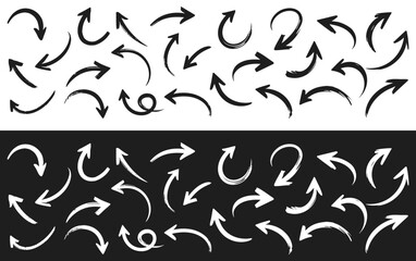 Vector grunge brush style arrow pointers