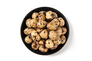 quail eggs isolated on white background