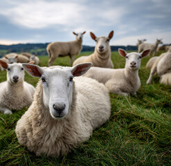 Fototapeta premium Eid al Adha Islamic with Goat, sheep Islamic Festival Art Arabic, Eid al Adha Mubarak Islamic festival social media banner and Eid Mubarak Post Template, isolated background 