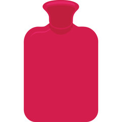 Red Hot Water Bottle Vector Illustration for Pain Relief