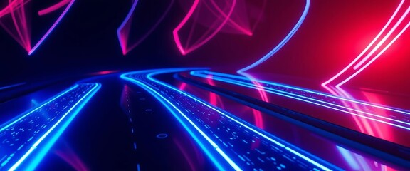 Sleek surface glows with dynamic luminescent pathways, futuristic tech display, sci-fi, technology