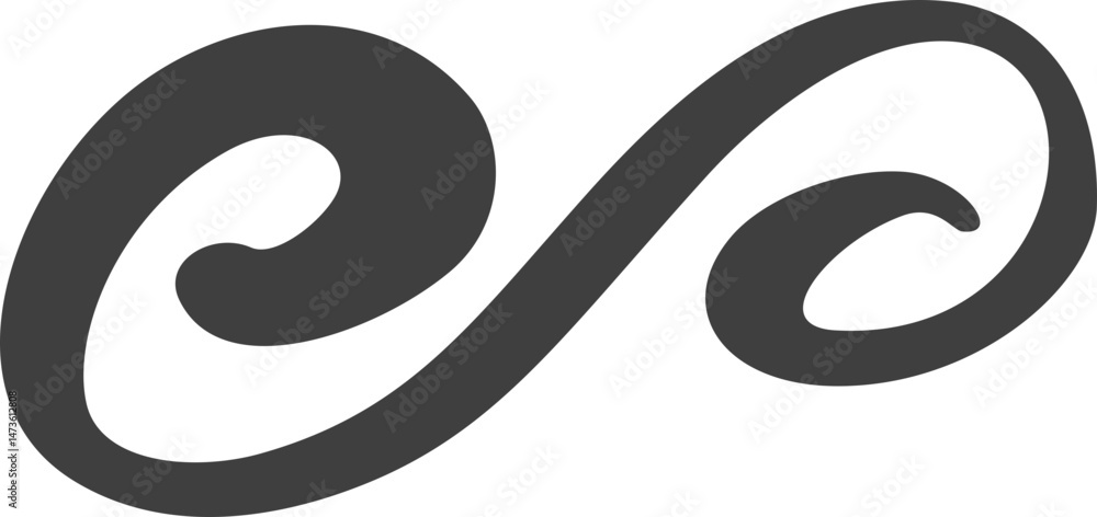 Poster swoosh underline. hand drawn swash and swirl stroke. squiggly swish and calligraphic wavy flourish. 