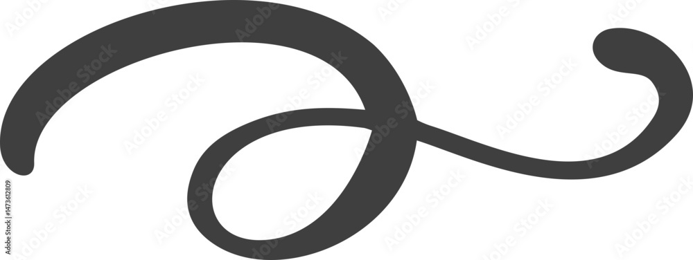 Poster swoosh underline. hand drawn swash and swirl stroke. squiggly swish and calligraphic wavy flourish. 