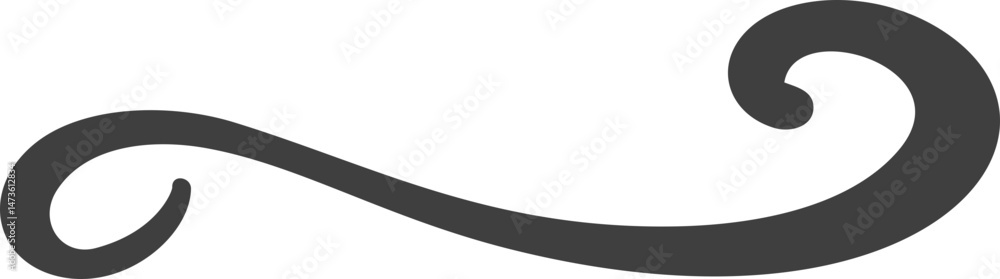 Poster swoosh underline. hand drawn swash and swirl stroke. squiggly swish and calligraphic wavy flourish. 