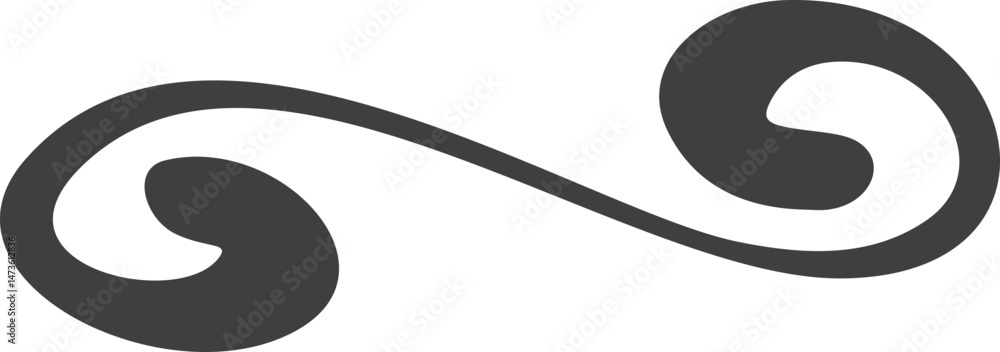Poster swoosh underline. hand drawn swash and swirl stroke. squiggly swish and calligraphic wavy flourish. 