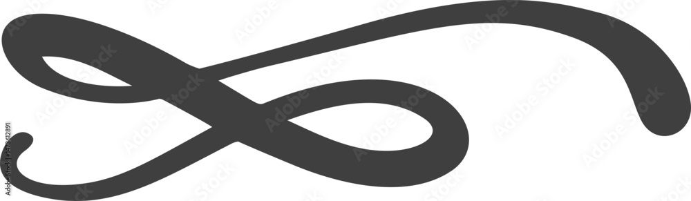 Poster swoosh underline. hand drawn swash and swirl stroke. squiggly swish and calligraphic wavy flourish. 