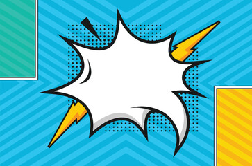 Comic book background with bold retro style