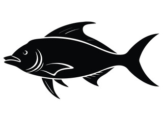 Fototapeta premium A vibrant vector illustration depicts a cartoon fish, an isolated marine animal from the ocean, showcasing its fin in an aquatic design