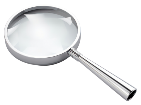 PNG Magnifying silver shape shiny.
