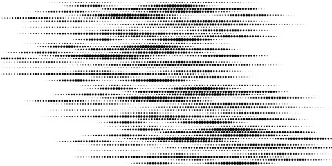 Set of halftone dots gradient pattern texture isolated on white background. Straight dotted spots using halftone circle dot raster texture. Vector blot half tone collection.