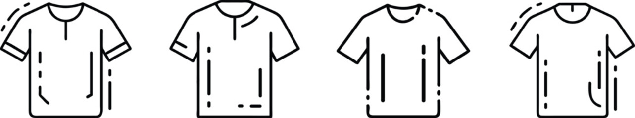 T-Shirt Icon Vector in Simple Silhouette Style Featuring Black Short-Sleeve Apparel Graphic, Casual Clothing Symbol for Fashion, Shopping, and Garment Design Concepts, t-shirt simple icon