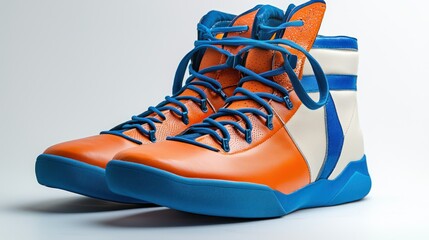 Wrestling shoes isolated on white background