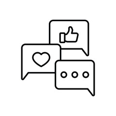 Social Media Support icon vector stock illustration
