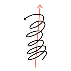Variation spiral and straight arrow