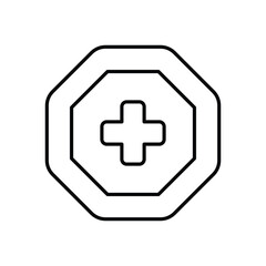 Emergency Support icon vector stock illustration