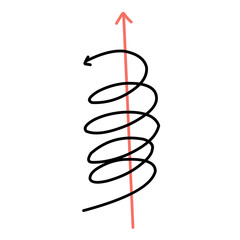 Variation spiral and straight arrow