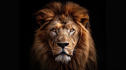 Fototapeta premium The Majestic Lion's Face