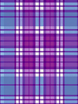Attire textile plaid vector, trendy pattern fabric texture. Manufacturing seamless check background tartan in purple and light colors.
