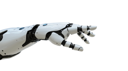 Robotic hand showcases intricate design and dexterity, PNG, created with Generative AI