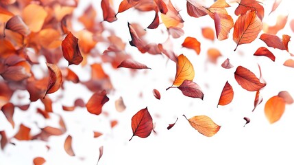 Autumn leaves swirling in the air (2)